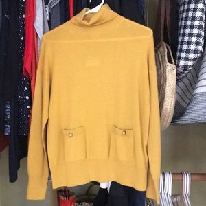 Kate Spade mustard turtleneck xs